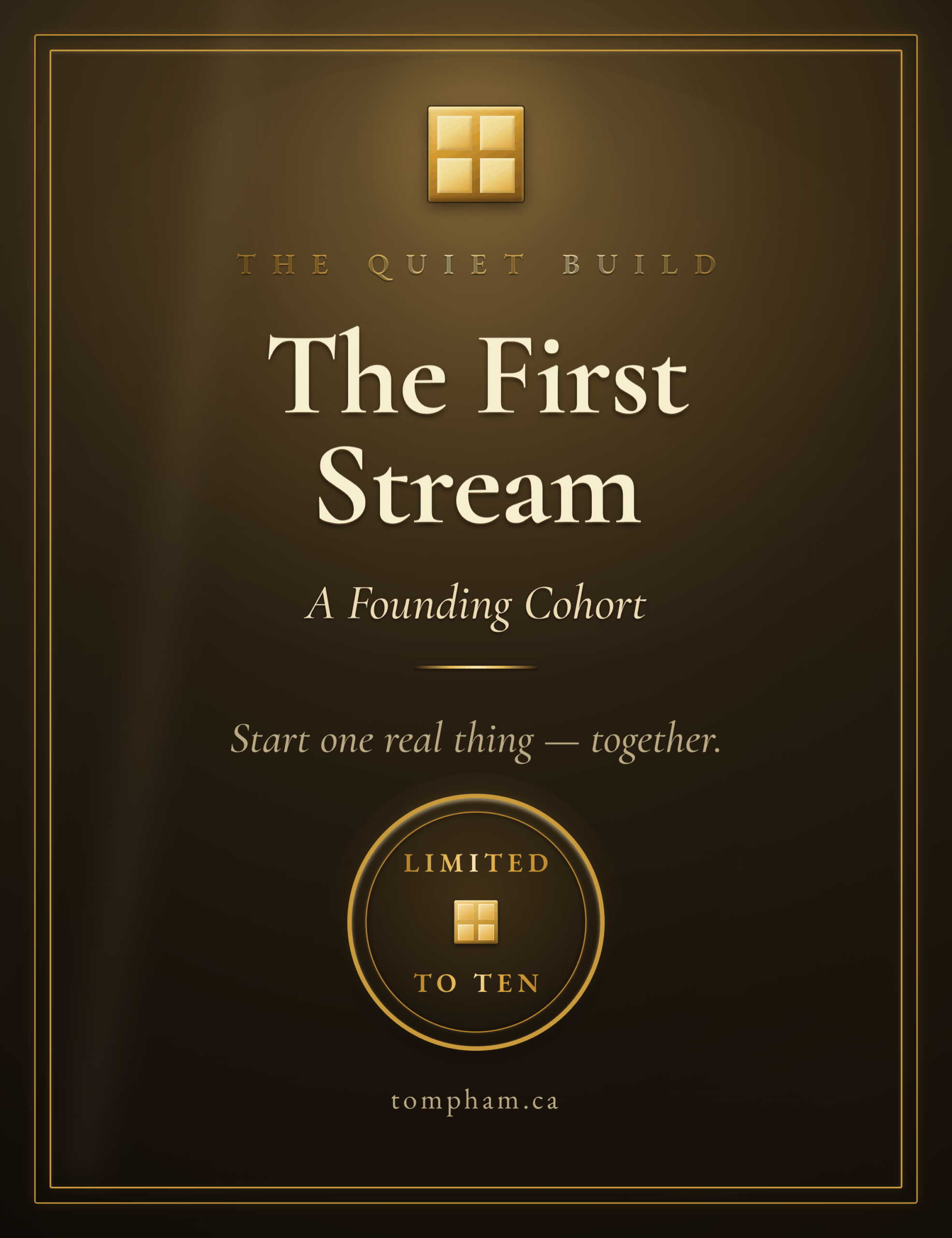 The First Stream — founding cohort cover